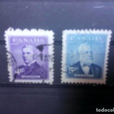 Sellos: CANADÁ 1954, PRIMEROS MINISTROS, THOMSON Y MACKENZIE. YT 276/277