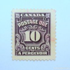 Sellos: SELLO POSTAL CANADA 1935 , 10 CENT, NUMEROS POSTAGE DUE, PORTES DEBIDOS, USADO. Lote 152979234