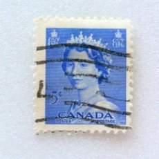 Sellos: SELLO POSTAL ANTIGUO CANADA 1953 3 C REINA ELIZABETH II - CONMEMORATIVO