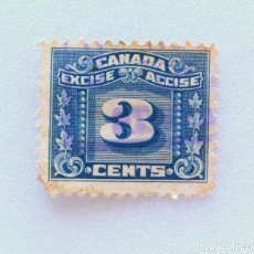 Sellos: SELLO POSTAL ANTIGUO CANADA 1915 3 C VALOR NUMERICO , IMPUESTO ESPECIAL INGRESOS