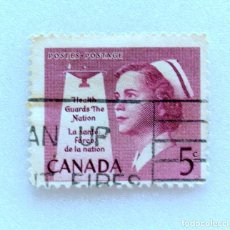 Sellos: SELLO POSTAL CANADA 1958 5 CENTS PROFESIONES MEDICINA ENFERMERA