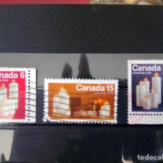 Sellos: CANADÁ 1972, NAVIDAD, YT 489,490 Y 492