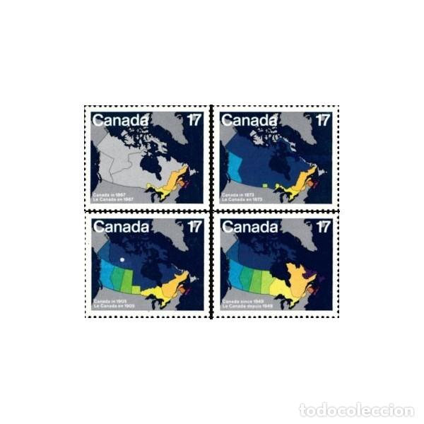 Sellos: 1981 Canad&aacute; 801/04 - Dia de Canad&aacute; (Evoluci&oacute;n) - Foto 1