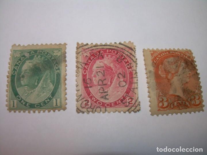 Sellos: TRES SELLOS CANADA. - Foto 1