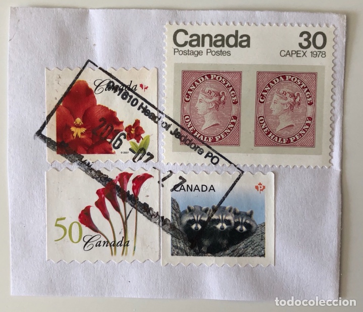 Sellos: Frontal de 4 sellos de Canad&aacute; - Foto 1