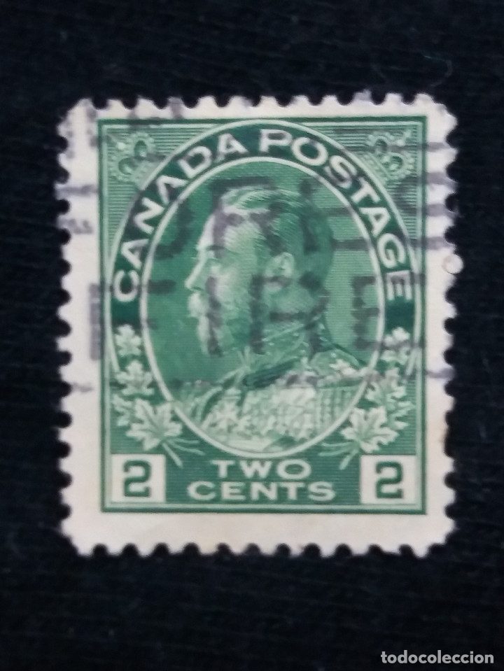 Sellos: CANADA, 2 CENT, REY GEORGE V, A&Ntilde;O 1922. - Foto 1
