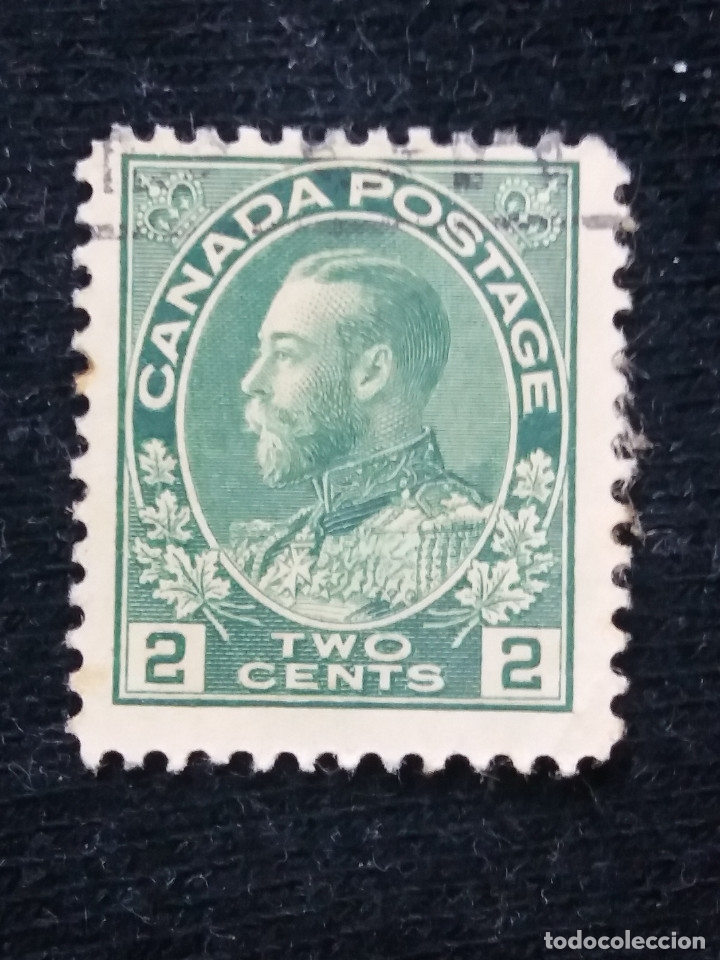 Sellos: CANADA, 2 CENT, REY GEORGE V. A&Ntilde;O 1922..SIN USAR - Foto 1