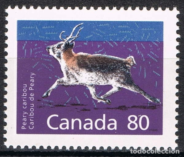 Sellos: [CF2587] Canad&aacute; 1990, Mam&iacute;feros, 80 c. (MNH) - Foto 1