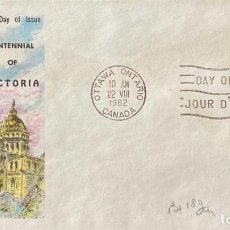 Sellos: SOBRE PRIMER DIA. CENTENNIAL OF VICTORIA. OTTAWA ONTARIO. CANADA, 1962. . Lote 186137567
