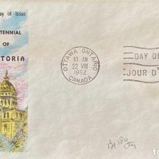 Sellos: SOBRE PRIMER DIA. CENTENNIAL OF VICTORIA. OTTAWA ONTARIO. CANADA, 1962. . Lote 186138818