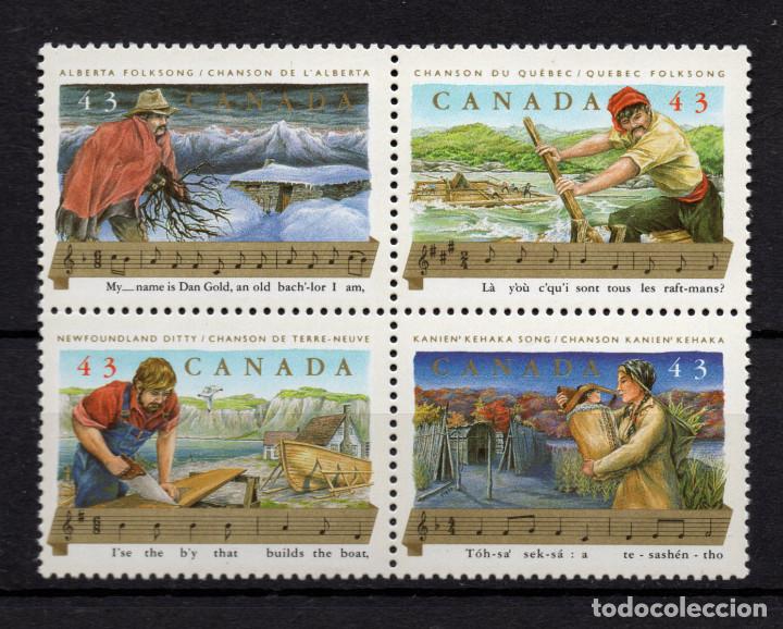 Sellos: CANADA 1334/37** - A&Ntilde;O 1993 - FOLKLORE CANADIENSE - Foto 1