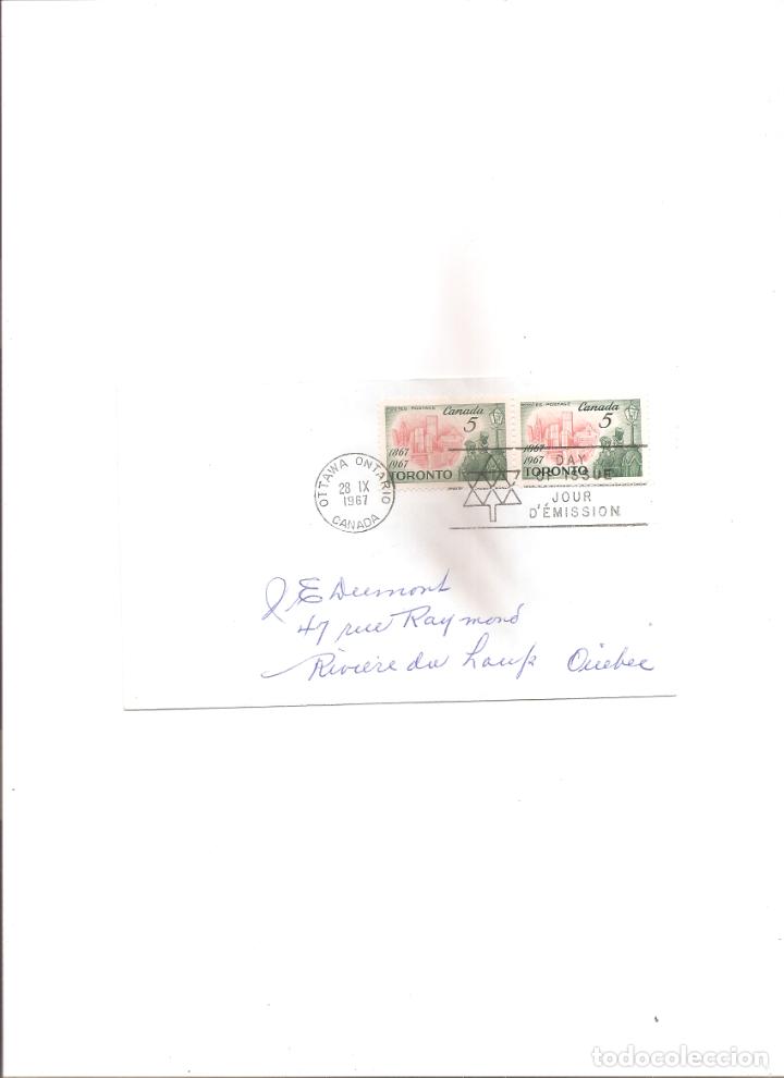 Sellos: CANADA . SOBRE 28.9.1967 CENTENARIO DE TORONTO - Foto 1