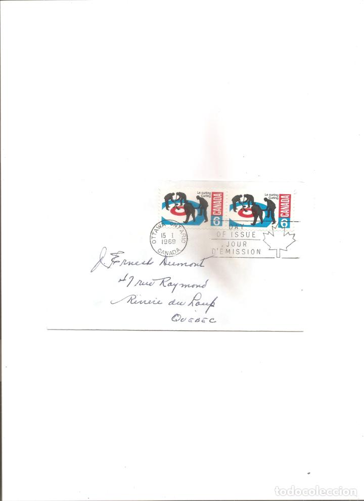 Sellos: 2140. CANADA. SOBRE 15.1.1969. CURLING - Foto 1