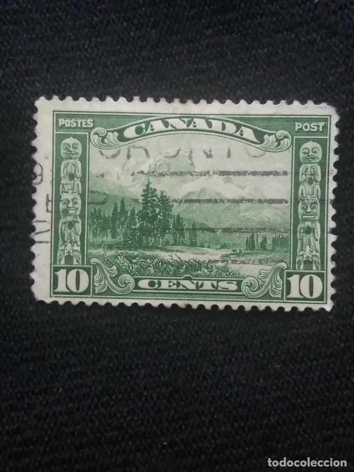 Sellos: CANADA, 10 CENTS, MOUNT HURD, A&Ntilde;O 1928. - Foto 1
