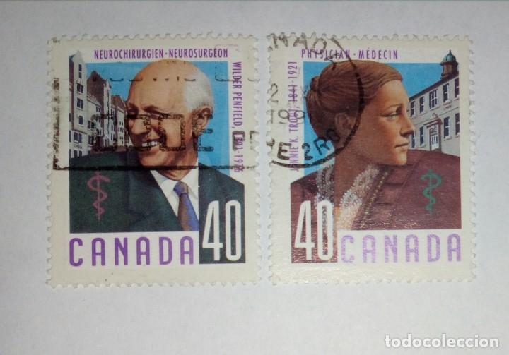 Sellos: Canad&aacute; 2 valores. Used - Foto 1