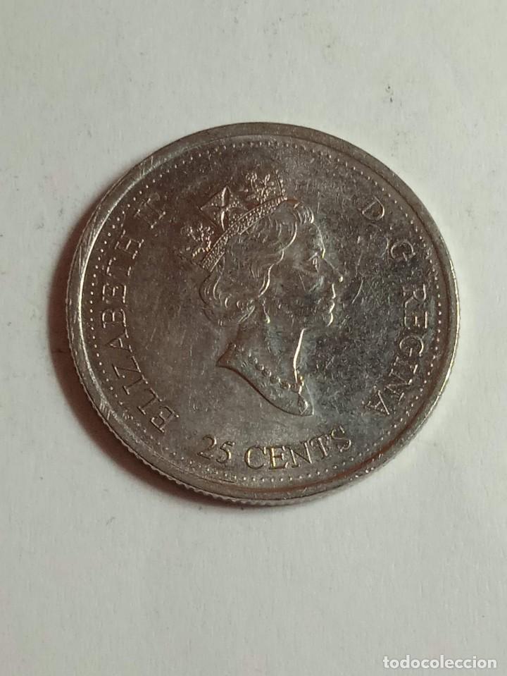 Sellos: CANADA 25 CENTS, ELIZABETH II. A&Ntilde;O 2000. - Foto 1
