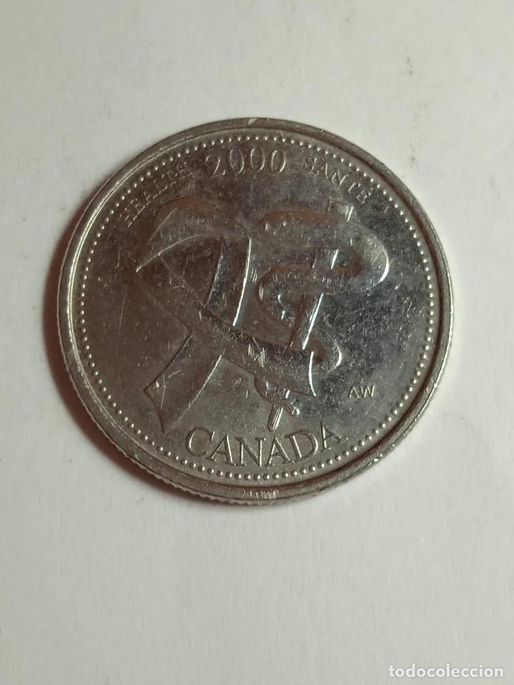 Sellos: CANADA 25 CENTS, ELIZABETH II. A&Ntilde;O 2000. - Foto 2