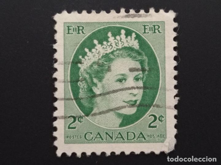 Sellos: SELLO CANAD&Aacute;. ISABEL II (2 cents) DE 1954 - Foto 1