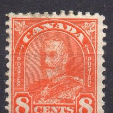 Sellos: CANADA/1930-31/MNH/SC#172/ REY JORGE V / KGV/ REALEZA/ 8C ROJO NARANJA /RE ENGOMADO