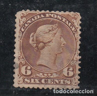 Sellos: CANAD&Aacute; .23 falta diente usada, - Foto 1