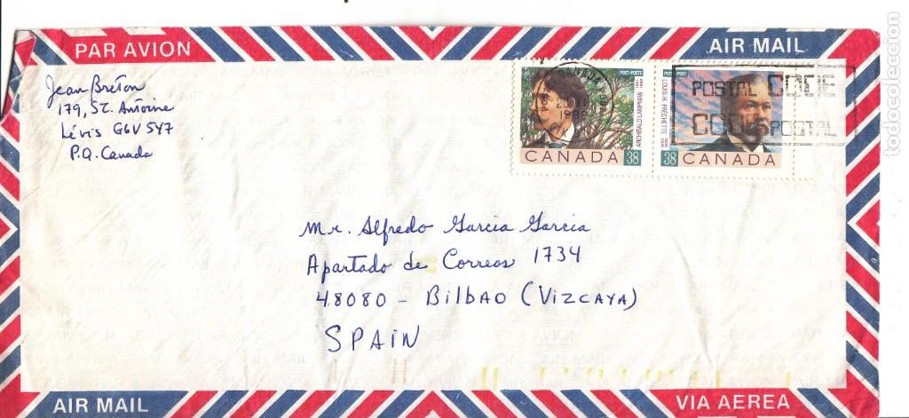 Sellos: CORREO AEREO: CANADA 1989 - Foto 1
