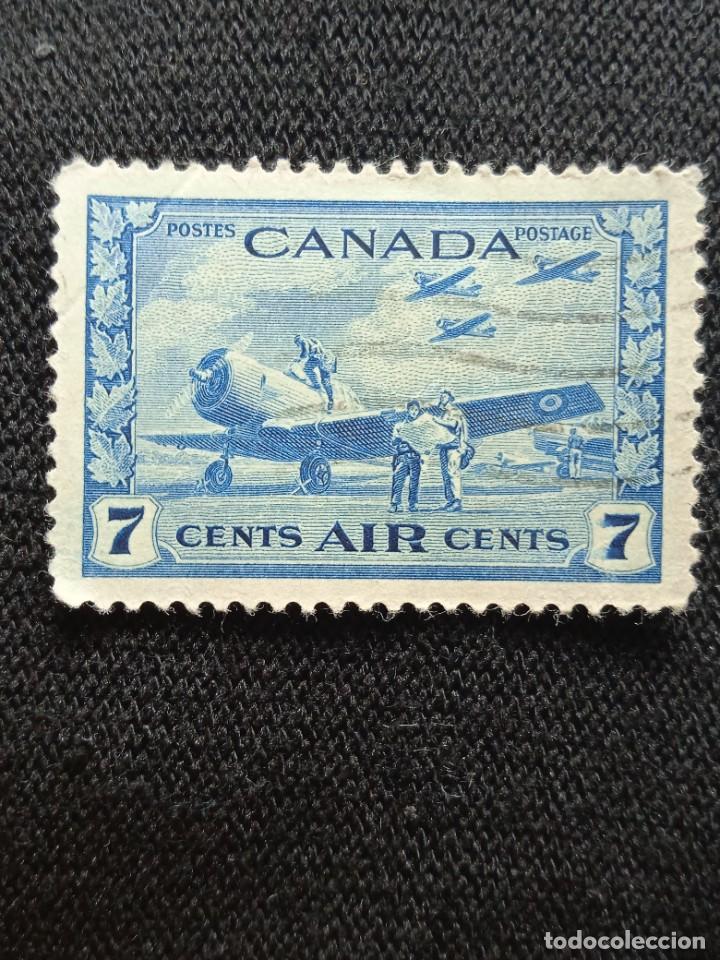 Sellos: CANADA 7 CENTS AEREO A&Ntilde;O 1942 - Foto 1