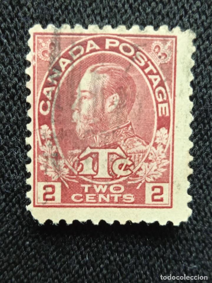 Sellos: CANADA 2 CENTS REY GEORGE V.. A&Ntilde;O 1916.. - Foto 1