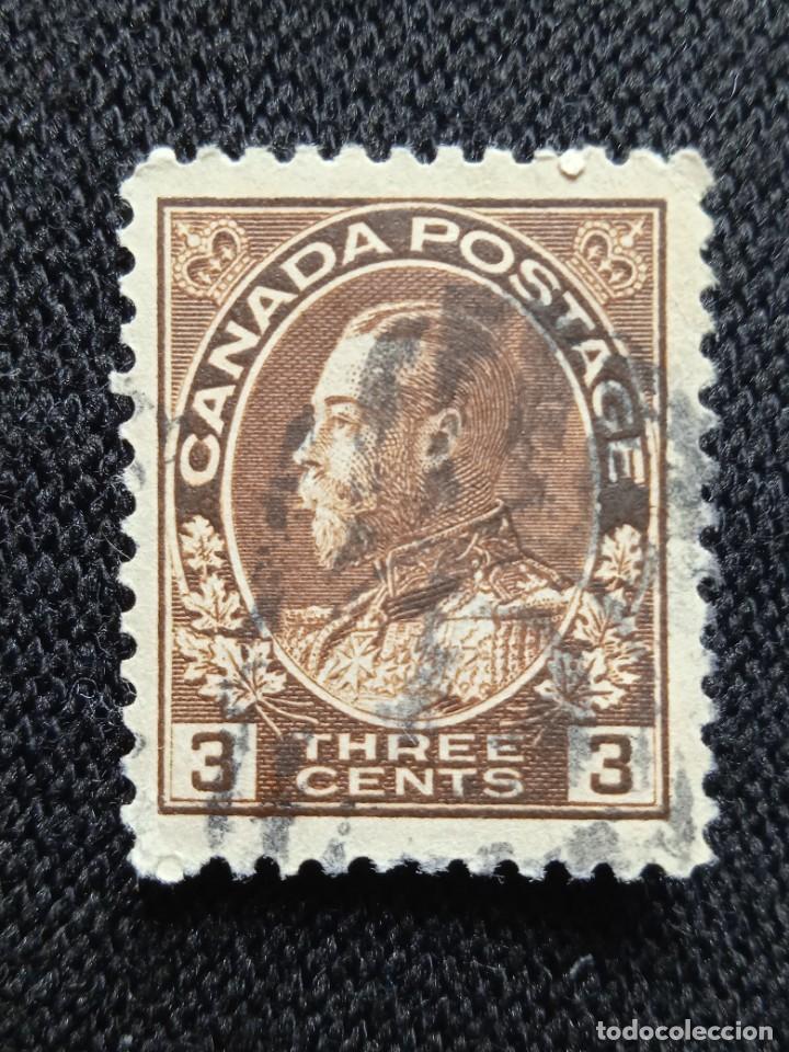 Sellos: CANADA 3 CENTS REY GEORGE V.. A&Ntilde;O 1916.. - Foto 1