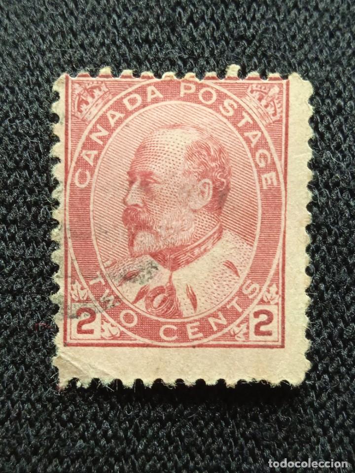 Sellos: CANADA 2 CENTS REY EDUARDO VII. A&Ntilde;O 1900... - Foto 1