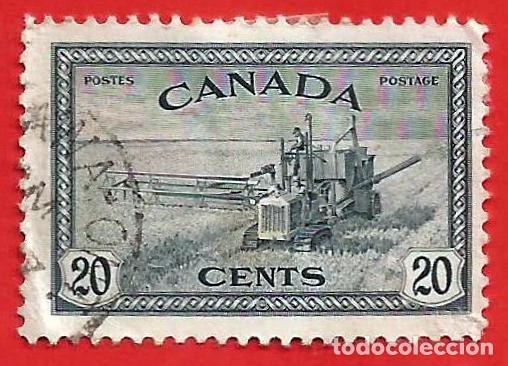 Sellos: CANADA. 1946. MAQUINA COSECHADORA - Foto 1