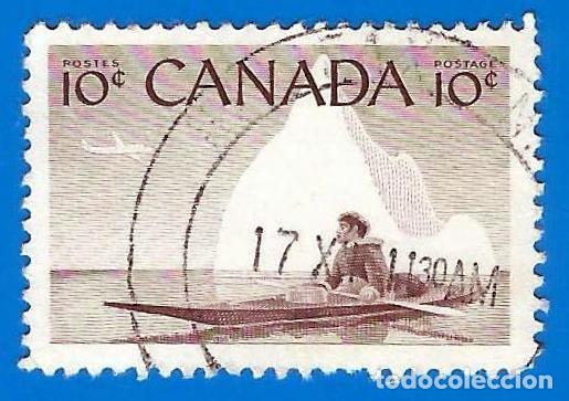 Sellos: CANADA. 1955. ESQUIMAL Y KAYAK - Foto 1