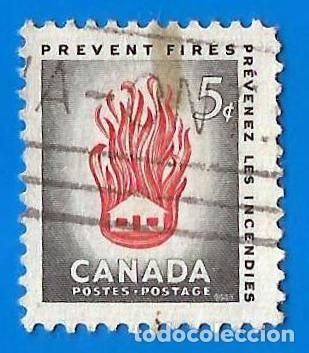 Sellos: CANADA. 1956. CASA Y FUEGO - Foto 1