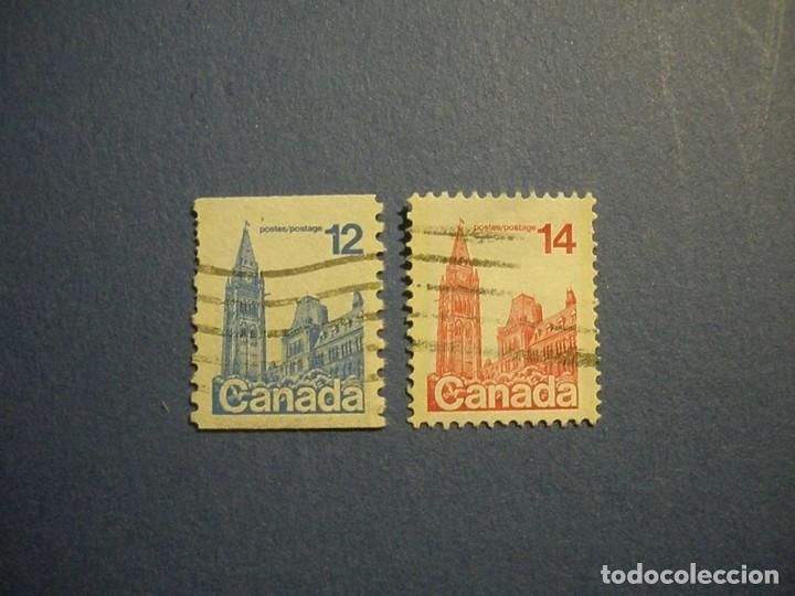 Sellos: CANADA - EDIFICIOS - EL PARLAMENTO - 2 VALORES. - Foto 1