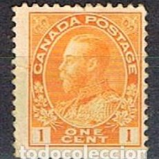 Sellos: CANADA Nº 99, JORGE V EN UNIFORME DE ALMIRANTE, (AÑO 1922), NUEVO CON SEÑAL DE CHARNELA. Lote 332173573