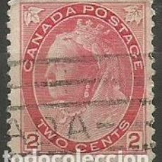 Sellos: CANADÁ - 1890/99 - 2 CENTS DE REINA VICTORIA - USADO. Lote 358281105