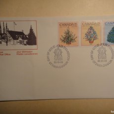Sellos: CANADÁ, SOBRE 1ºDÍA NAVIDAD, TRÍPTICO ADORNOS ÁRBOLES DE NAVIDAD AÑO 1981, FER 67/68
