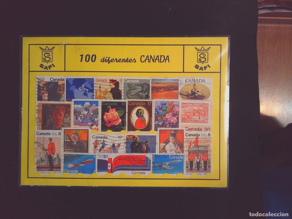 Sellos: 100 SELLOS DIFERENTES DE CANADA - Foto 1