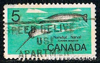 Sellos: Canad&aacute; Ivert n&ordm; 401, El narval, usado - Foto 1