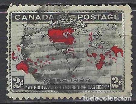 Sellos: CANAD&Aacute; 1898 - NAVIDAD, OC&Eacute;ANO LAVANDA - USADO - Foto 1