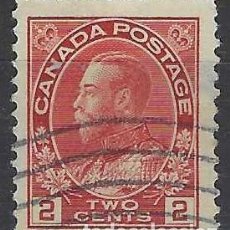 Francobolli: CANADÁ 1911-18 - JORGE V EN UNIFORME DE ALMIRANTE, ROJO CARMÍN - USADO