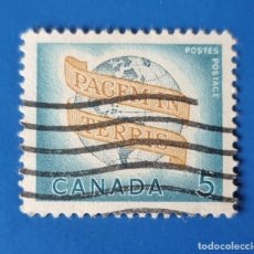 Sellos: SELLO USADO CANADÁ 1964 - PAZ EN LA TIERRA