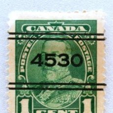 Sellos: SELLO POSTAL ANTIGUO CANADA 1935 1 C REY GEORGE V - PRECANCELADO - SIN USAR