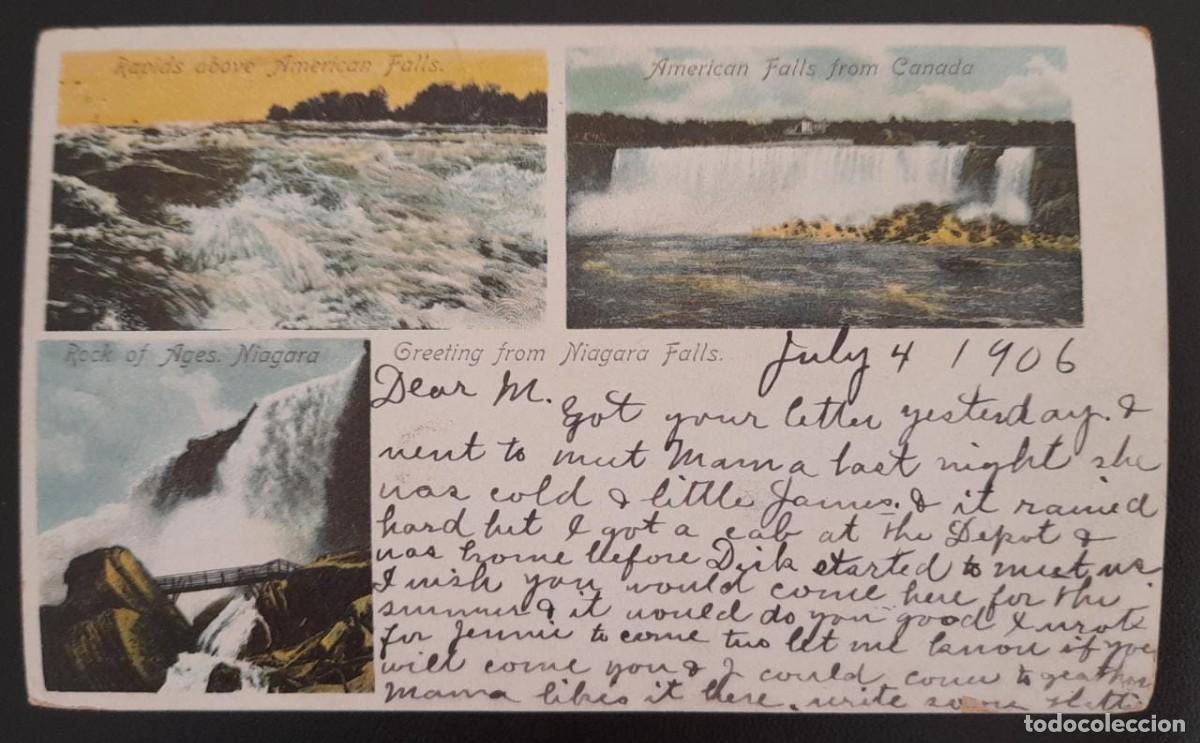 Sellos: SL) 1906 CANADA WATERFALL POSTCARD - Foto 1