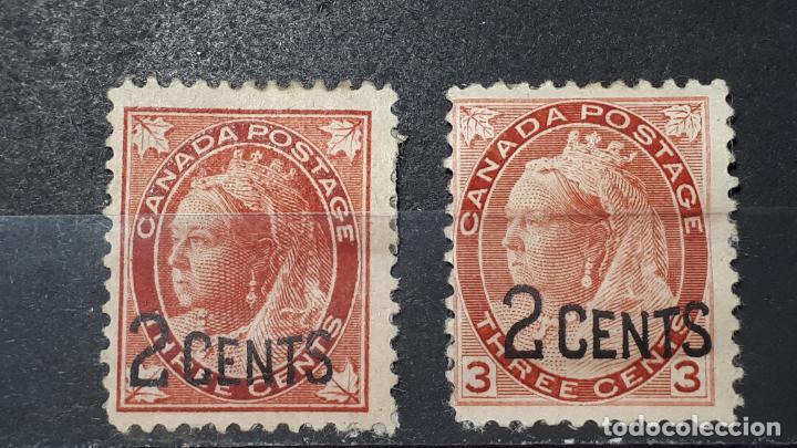 Sellos: CANAD&Aacute;. A&Ntilde;0 1899 *. YVERT 76/7 - Foto 1