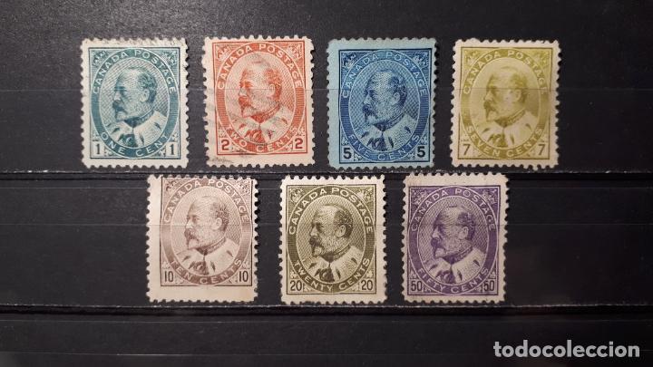 Sellos: CANAD&Aacute;. A&Ntilde;0 1903-09 * / &deg; .YVERT 78/84 - Foto 1