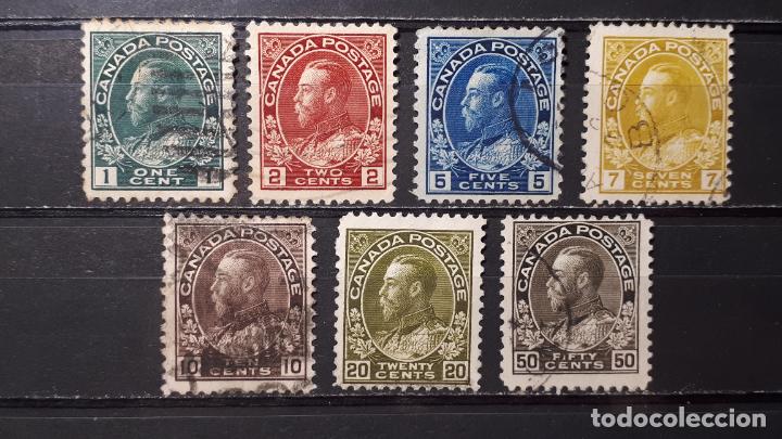 Sellos: CANAD&Aacute;. A&Ntilde;0 1913-16 &deg; .YVERT 93/99 - Foto 1