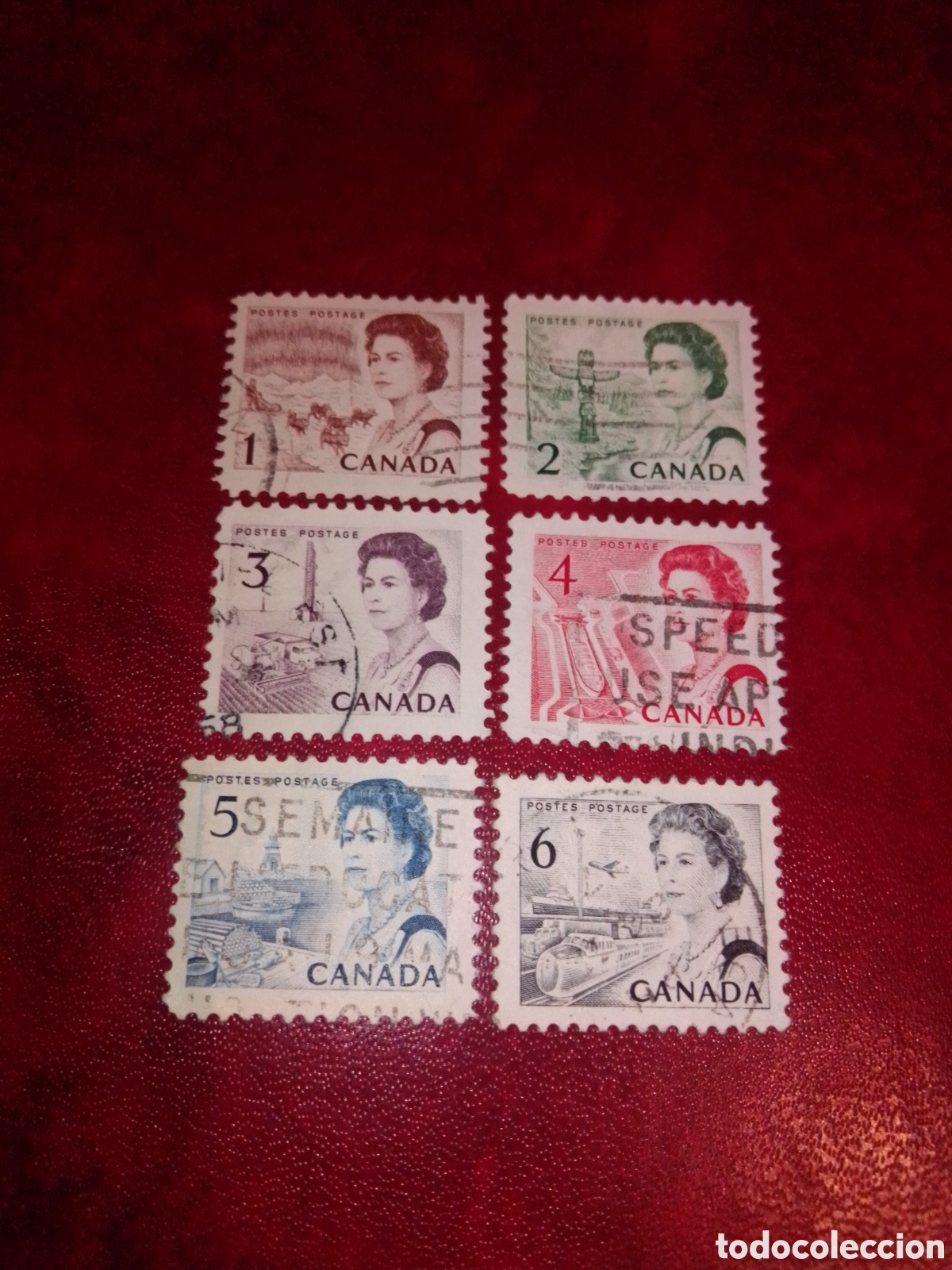 Sellos: Canad&aacute; 1967 Isabel II b&aacute;sico completo - Foto 1