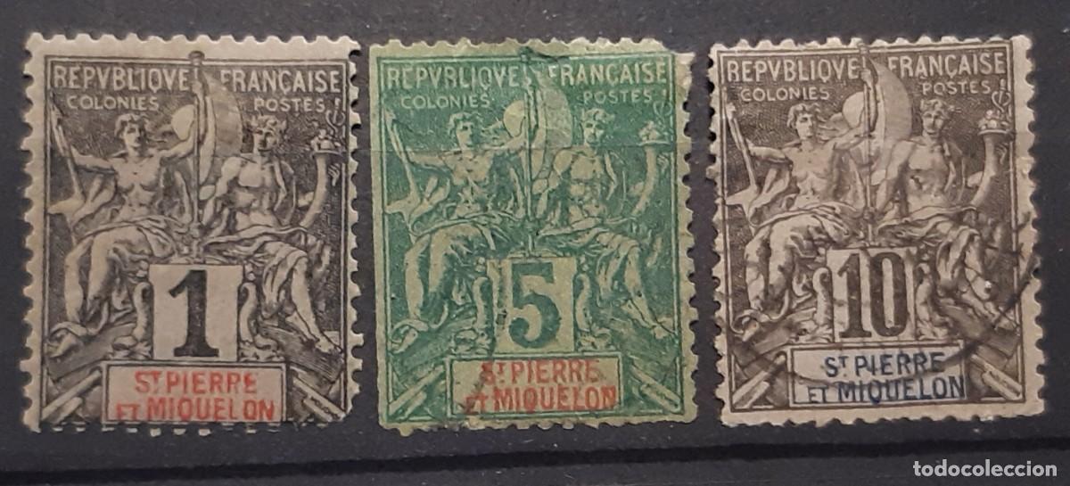 Sellos: SAN PEDRO Y MIGUEL&Oacute;N, 1892. - Foto 1