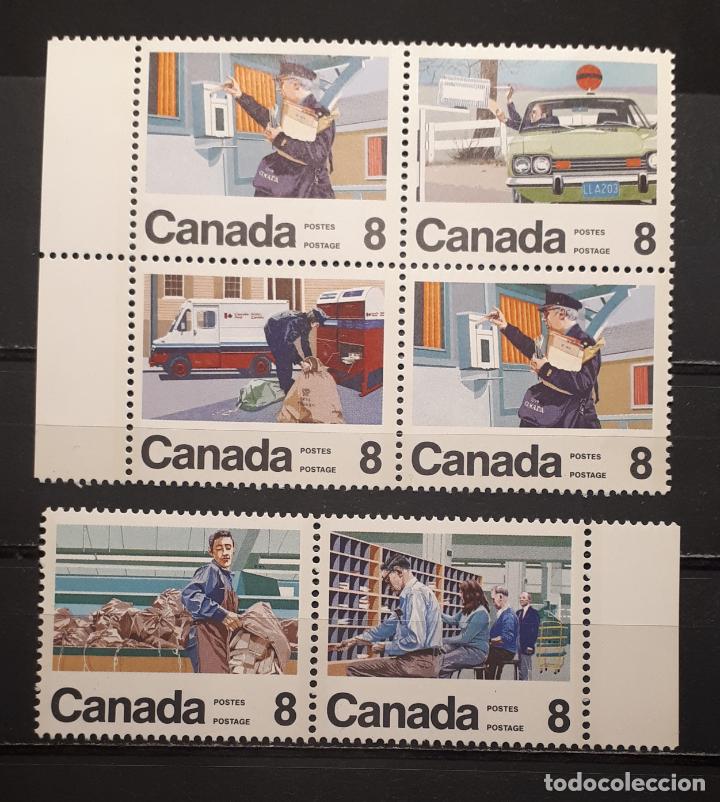 Sellos: CANAD&Aacute; .* *. A&Ntilde;O 1974. YVERT 534/9 en bloque - Foto 1