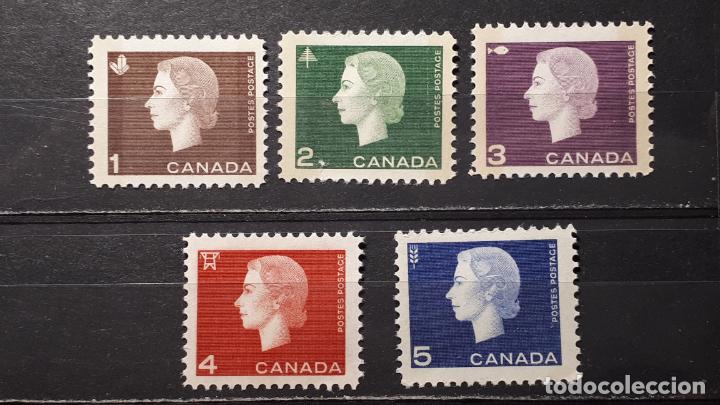 Sellos: CANAD&Aacute; ** A&ntilde;o 1962-3 YVERT 328/32 - Foto 1